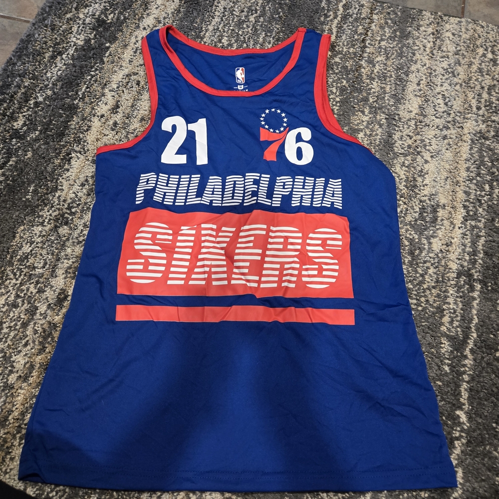 NBA Philadelphia 76ers Blue and Red Jersey